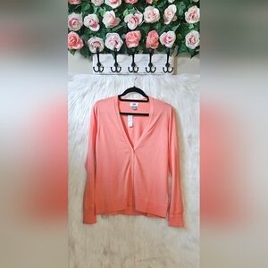 Old Navy Coral V-Neck Sweater